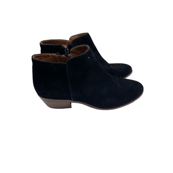 Sam Edelman Womens Size 7.5 M Black Suede Zip Ankle Fashion Boots Bootie - Picture 4 of 10